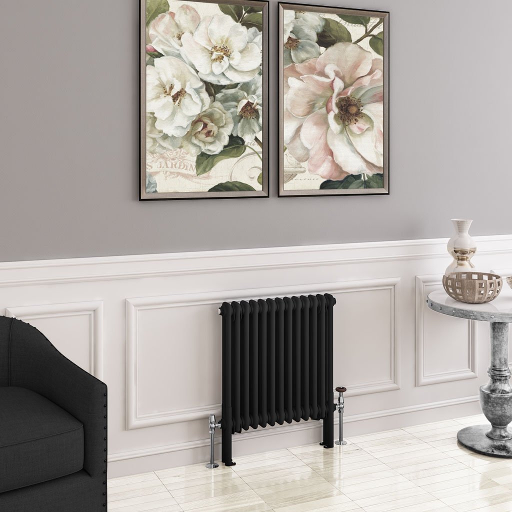 Eastbrook Imperia 2 koloms radiator 60x60cm 826W zwart mat