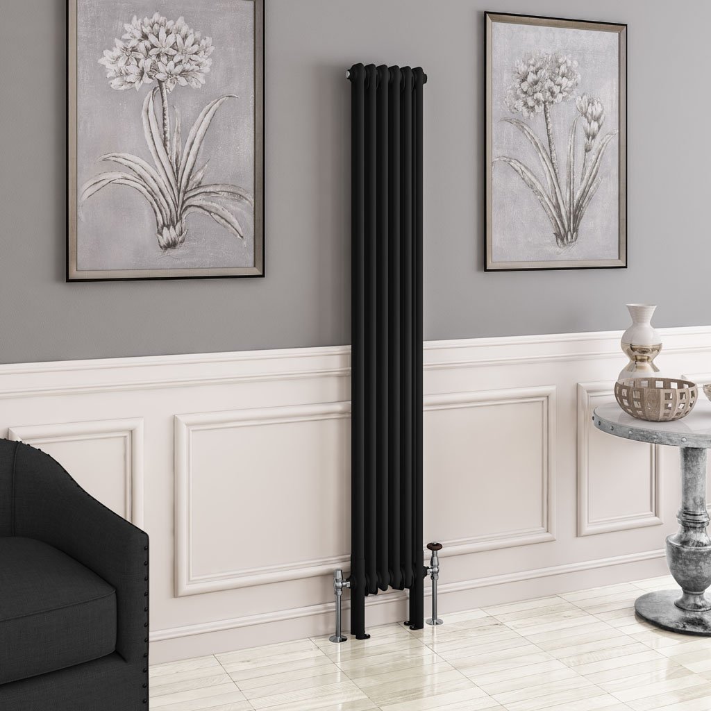 Eastbrook Imperia 2 koloms radiator 30x180cm 1078W zwart mat