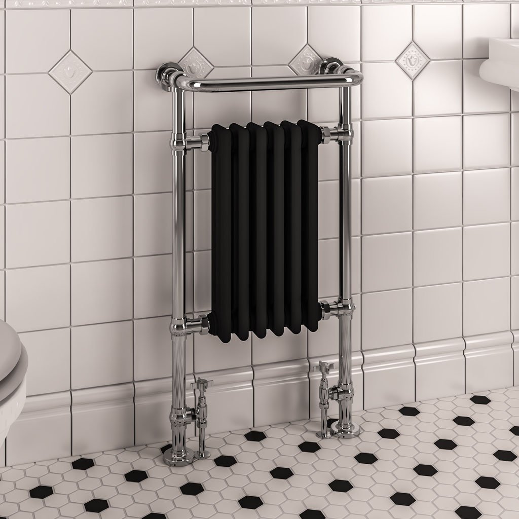 Eastbrook Isbourne klassieke radiator 50x95cm 648W chroom/zwart
