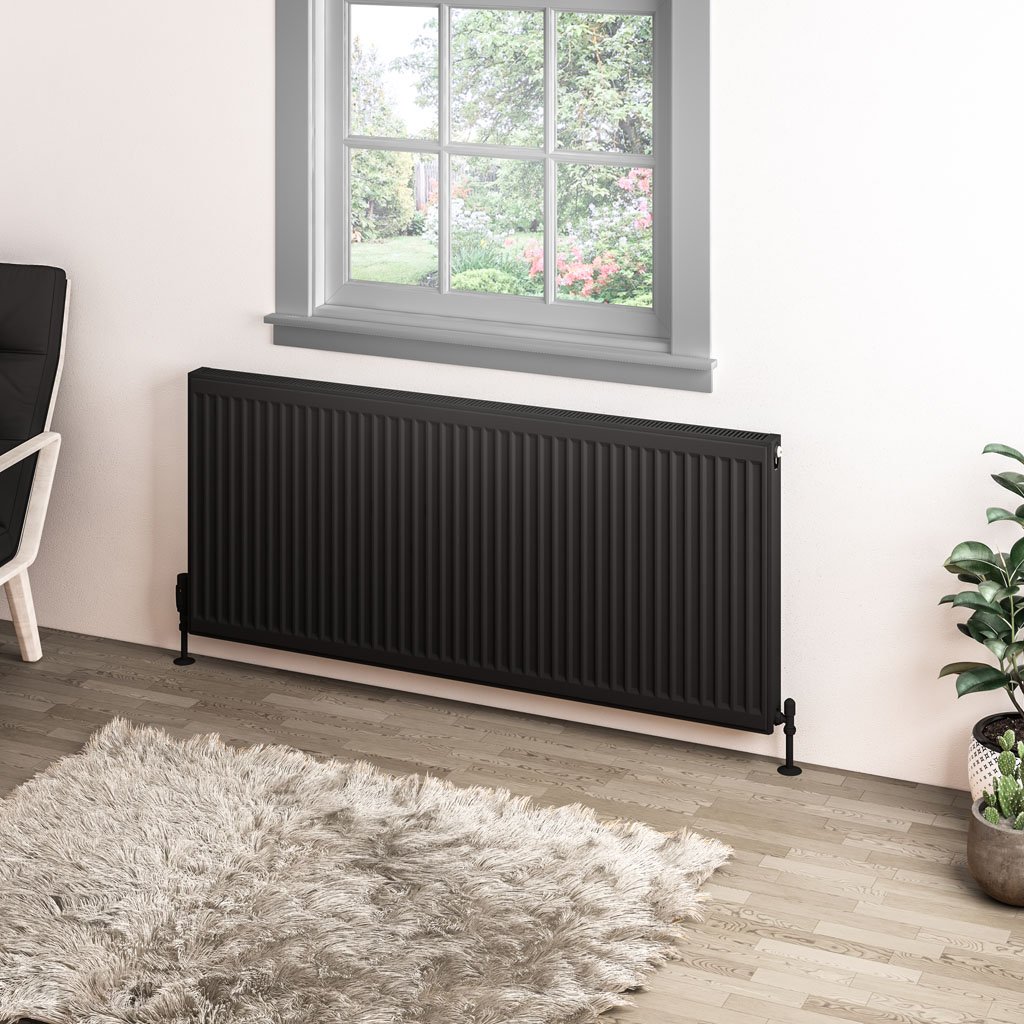 Eastbrook Type 11 paneelradiator 140x60cm 1637W zwart mat