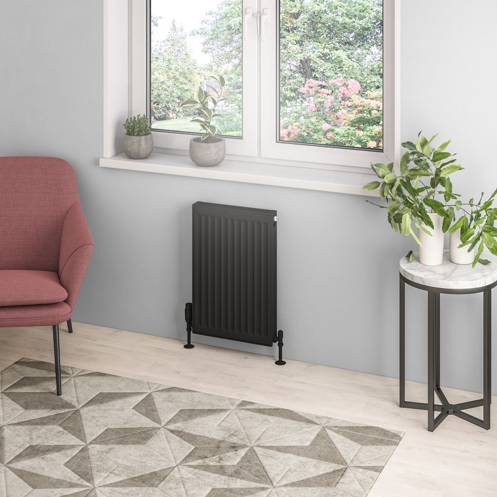 Eastbrook Type 21 paneelradiator 40x60cm 674W zwart mat
