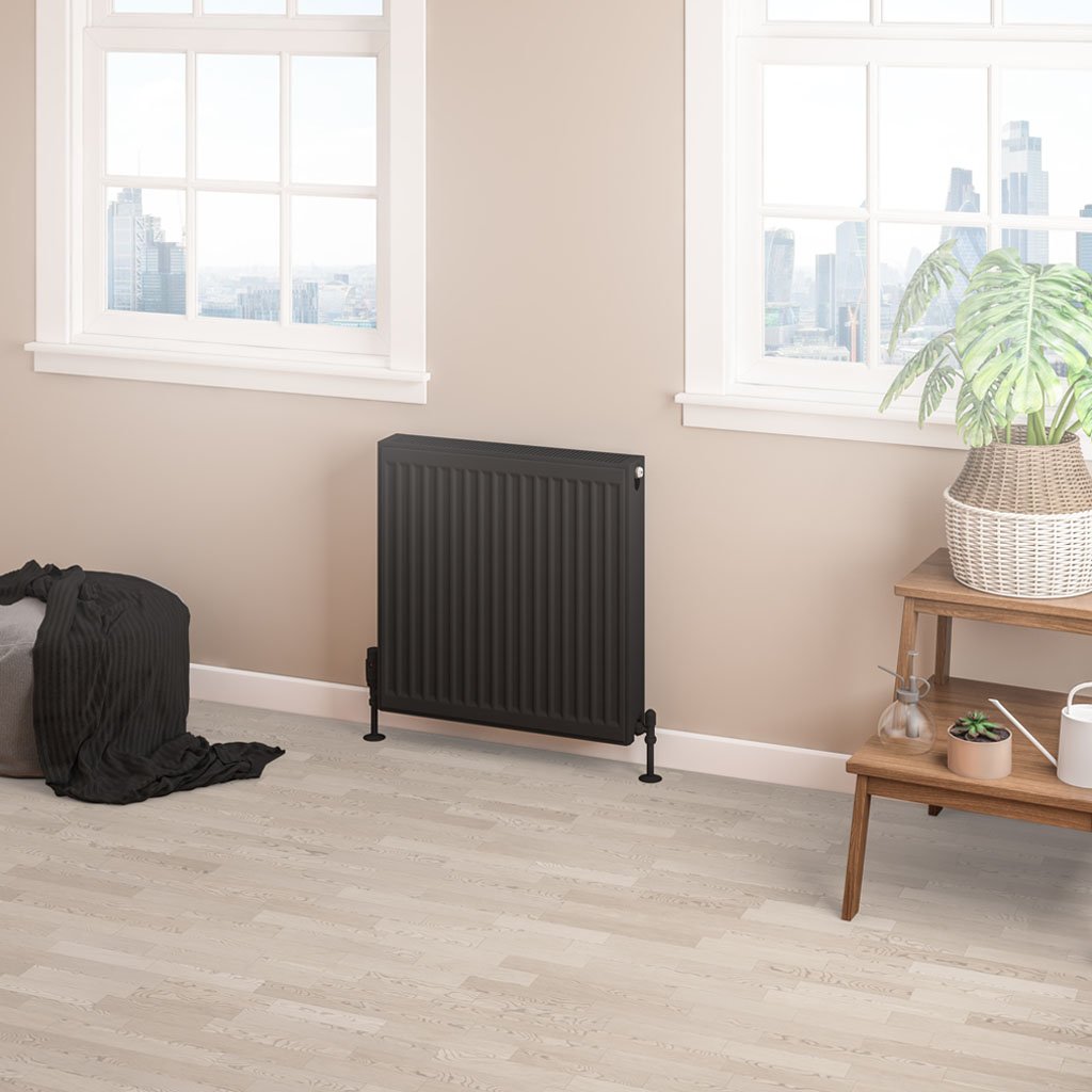 Eastbrook Type 22 paneelradiator 60x60cm 1245W zwart mat
