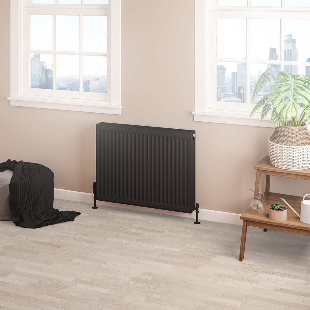 Eastbrook Type 22 paneelradiator 80x60cm 1660W zwart mat