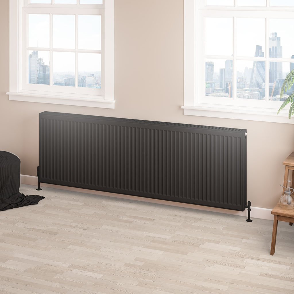 Eastbrook Type 22 paneelradiator 180x60cm 3734W zwart mat