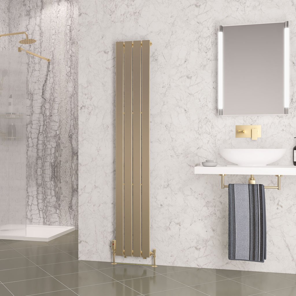Eastbrook Warrington paneelradiator type 10 30x180cm 591W messing geborsteld