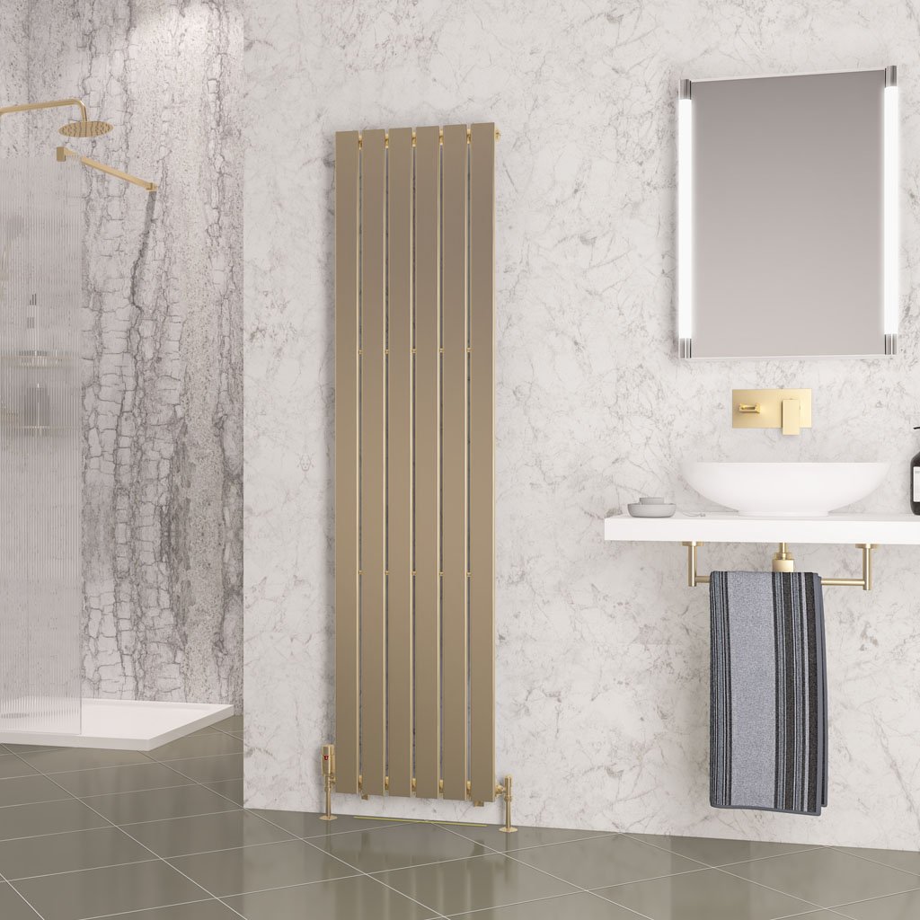 Eastbrook Warrington paneelradiator type 10 45x180cm 886W messing geborsteld