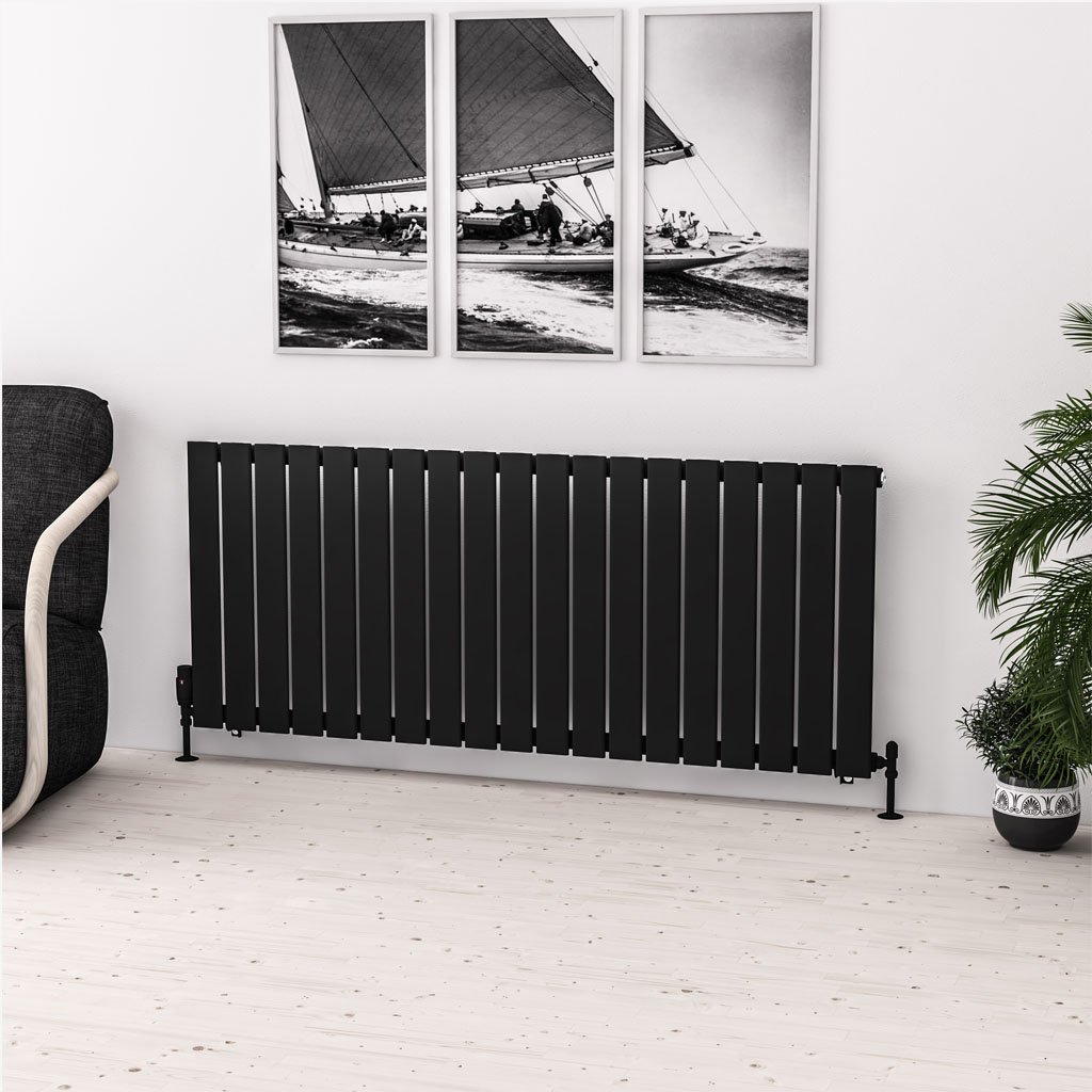 Eastbrook Warrington paneelradiator type 10 145x60cm 1257W zwart mat