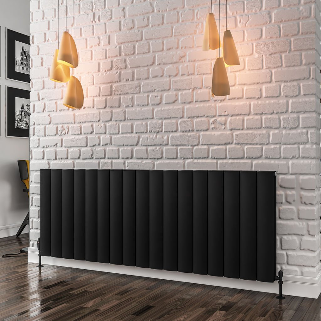 Eastbrook Guardia radiator 161x60cm aluminium 2616W zwart mat