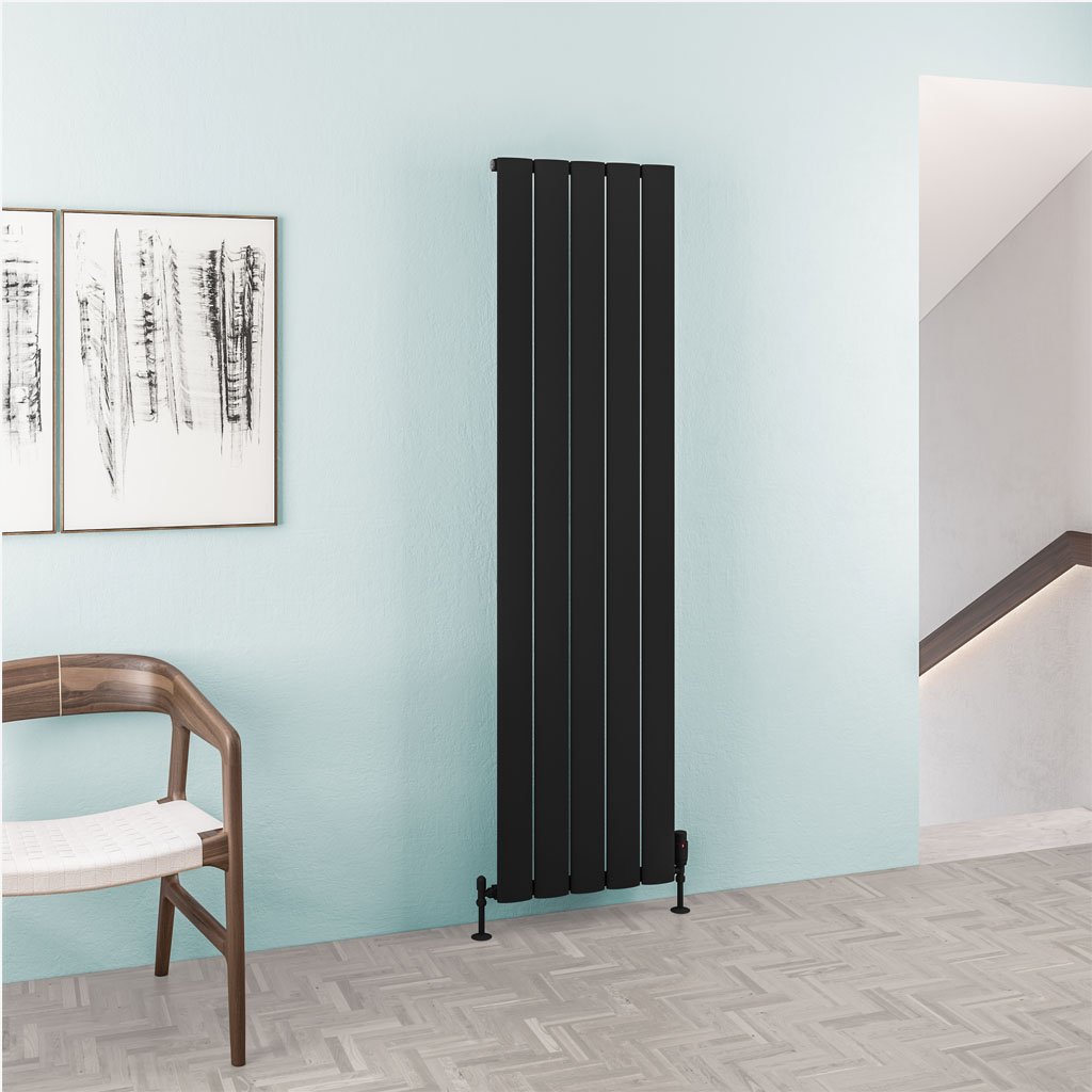 Eastbrook Malmesbury radiator 47x180cm aluminium 1311W zwart mat