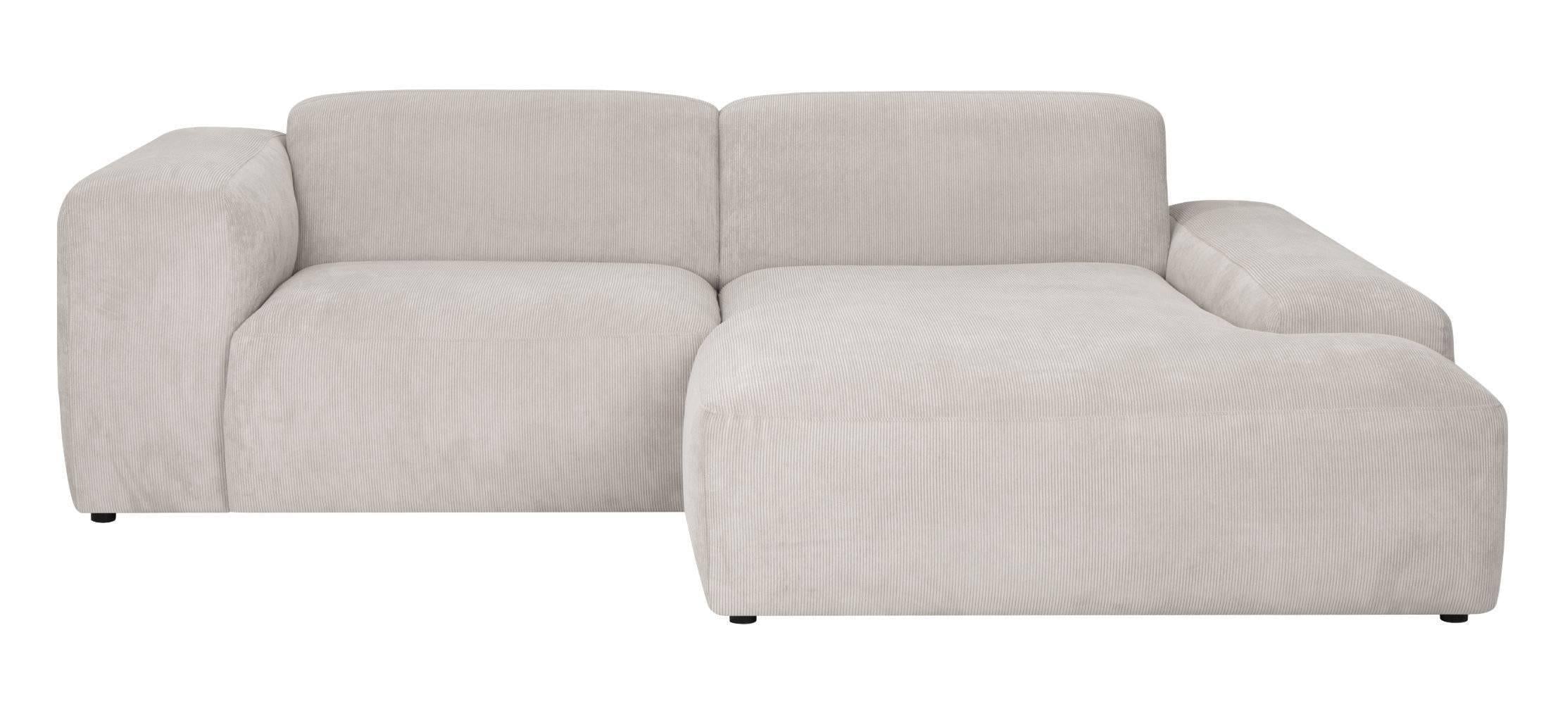 NADUVI Collection 3-zitshoekbank Hilton rechts ribstof | 