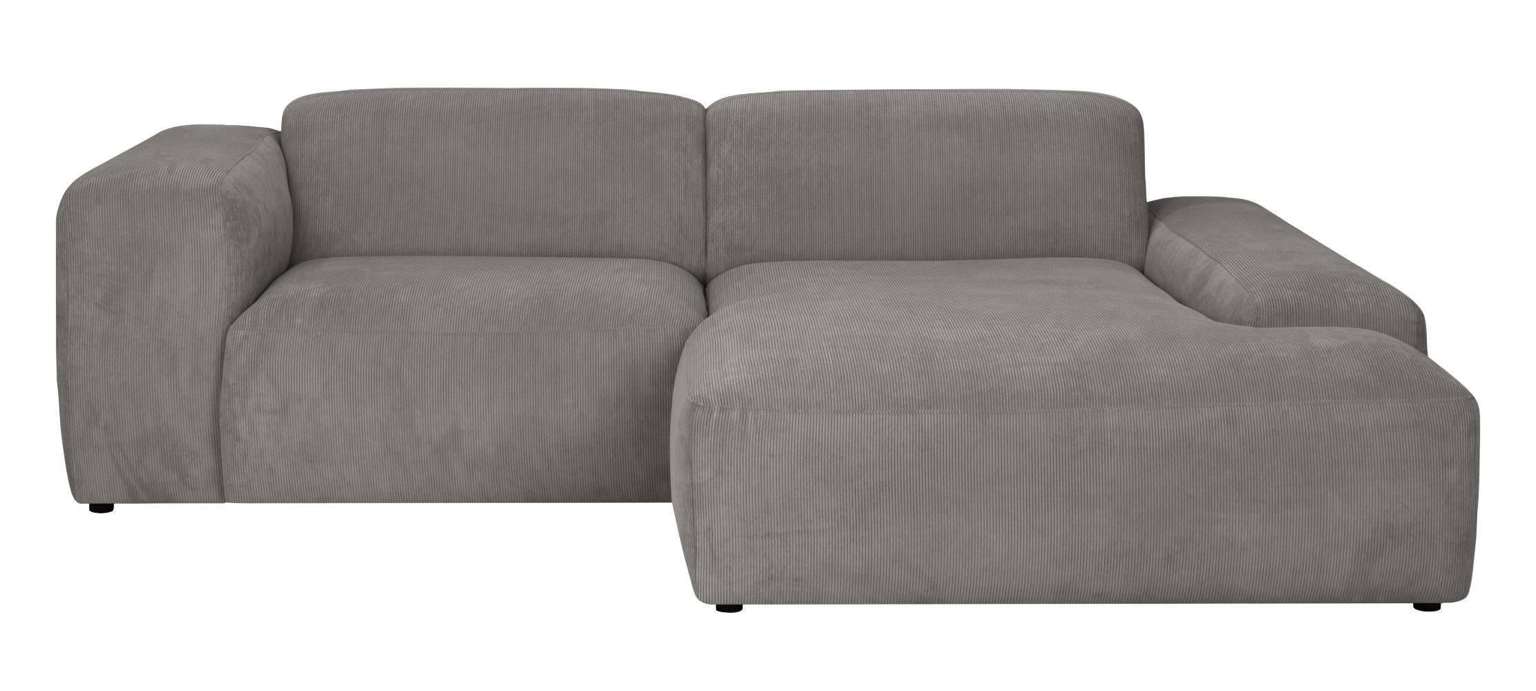 NADUVI Collection 3-zitshoekbank Hilton rechts ribstof | 