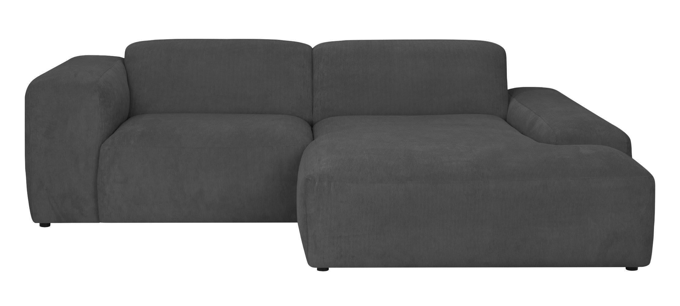 NADUVI Collection 3-zitshoekbank Hilton rechts ribstof | 