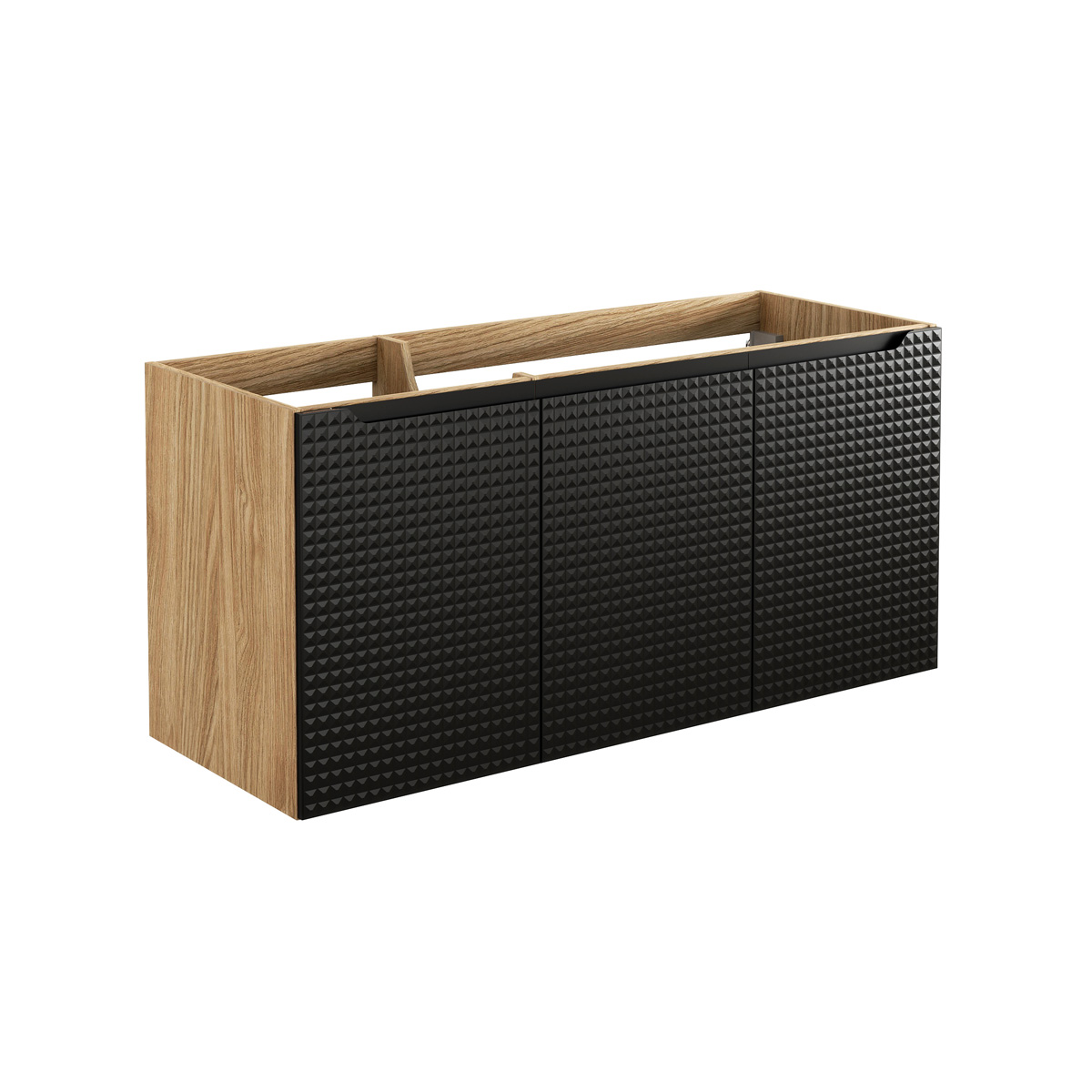 Comad Luxor Black onderkast met 3 deuren 120cm zwart