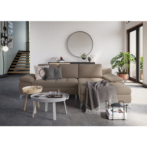 Sit&more Hoekbank Latigo L-vorm met récamier, naar keuze met slaapfunctie en bedkist