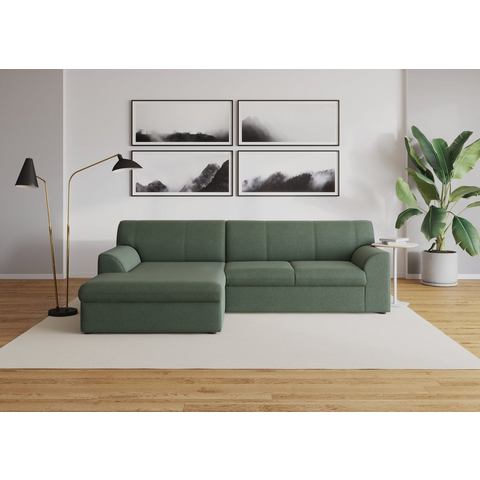 DOMO collection Hoekbank Topmatras met récamier, naar keuze met slaapfunctie
