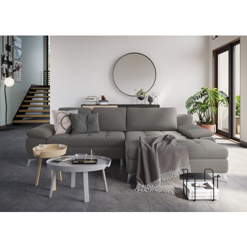 Sit&more Hoekbank Latigo L-vorm met mega-récamier, naar keuze met slaapfunctie en bedkist