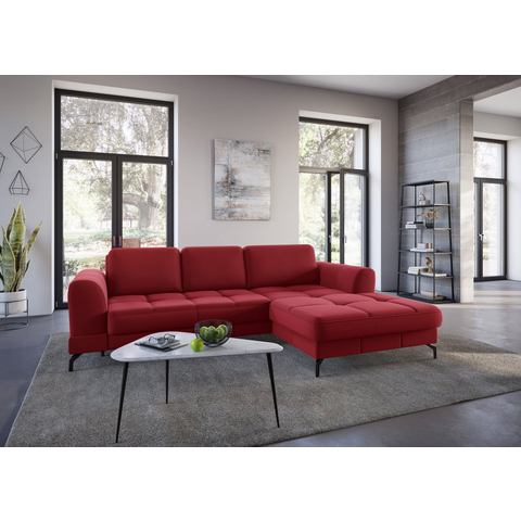 Sit&more Hoekbank Bendigo V inclusief zitdiepteverstelling, bodemvrijheid 12 cm, in 2 pootkleuren