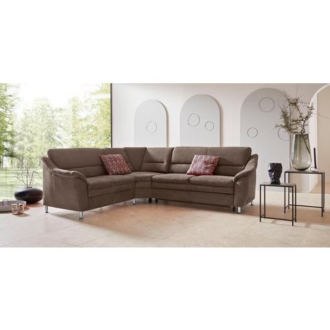 Places of Style Hoekbank Cardoso met trapezehoek voor meer zitcomfort, naar keuze ook met slaapfunctie