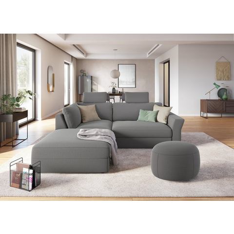 Sit&more Hoekbank Cadabra L-vorm Breedte 243 cm, inclusief zitdiepteverstelling