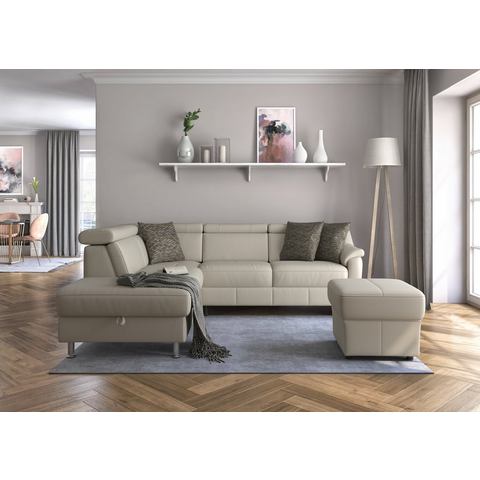 Sit&more Hoekbank Freetown L-vorm met verstelbare hoofdsteun en comfortabele binnenvering
