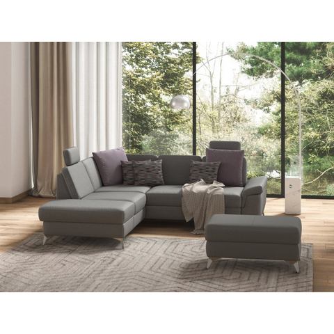 Sit&more Hoekbank Padua L-vorm inclusief zitdiepteverstelling, armleuning en binnenvering