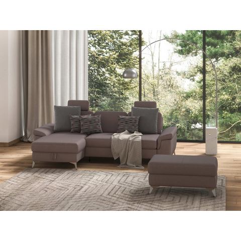 Sit&more Hoekbank Padua L-vorm inclusief zitdiepteverstelling, armleuning en binnenvering