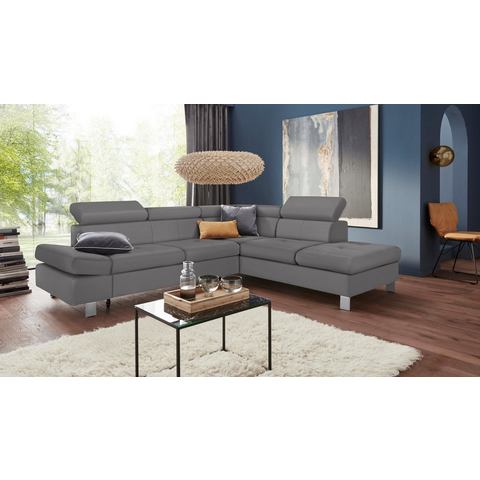 Exxpo - sofa fashion Hoekbank Fiji, L-vorm met verstelbare hoofdsteun resp. rugleuning, naar keuze met slaapfunctie