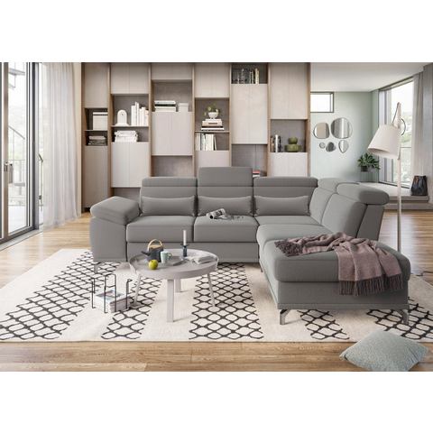 Sit&more Hoekbank Cabrio L-vorm, met zitdiepteverstelling, arm- en hoofdsteunverstelling
