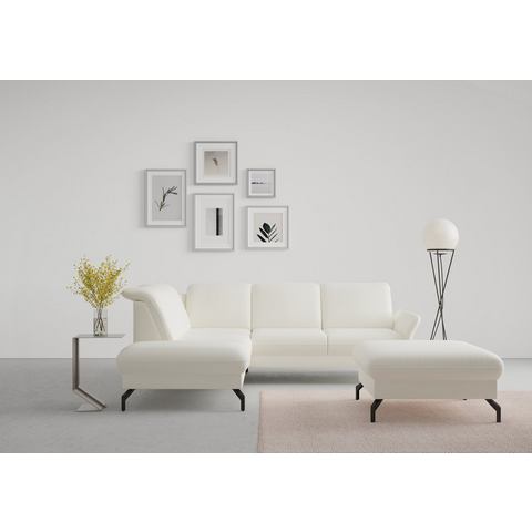 Sit&more Hoekbank Fashion L-vorm naar keuze met verstelbare hoofdsteun en uittrekzitting, motorisch