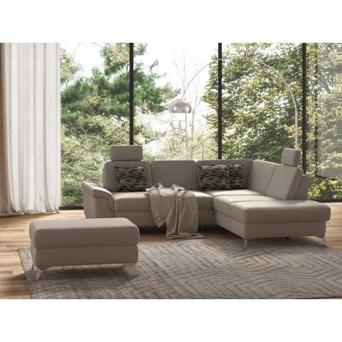 Sit&more Hoekbank Padua L-vorm inclusief zitdiepteverstelling, armleuning en binnenvering