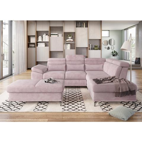 Sit&more Hoekbank Cabrio L-vorm, met zitdiepteverstelling, arm- en hoofdsteunverstelling