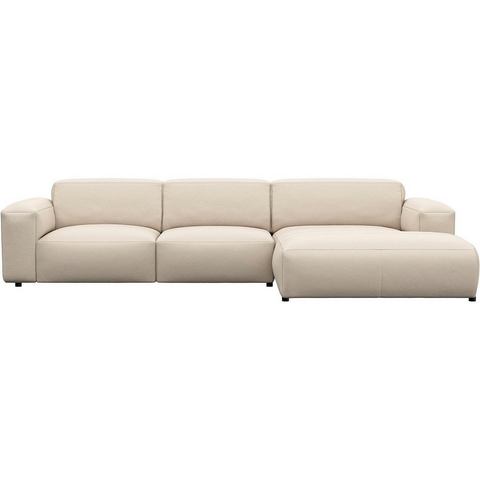 FLEXLUX Hoekbank Lucera Chaiselongue + 2,5-zistsbank modern & gezellig, koudschuim, stalen nosagvering