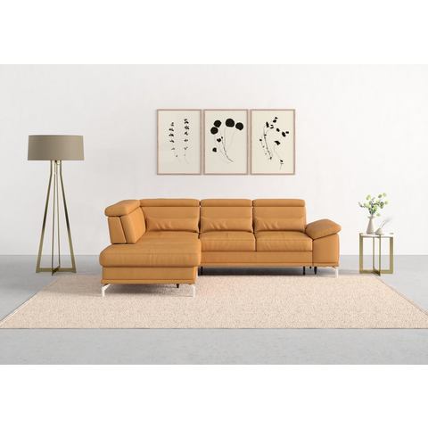 Sit&more Hoekbank Cabrio L-vorm, met zitdiepteverstelling, arm- en hoofdsteunverstelling