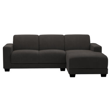 Leen Bakker Bank Aberdeen met chaise longue rechts - Preston - antraciet