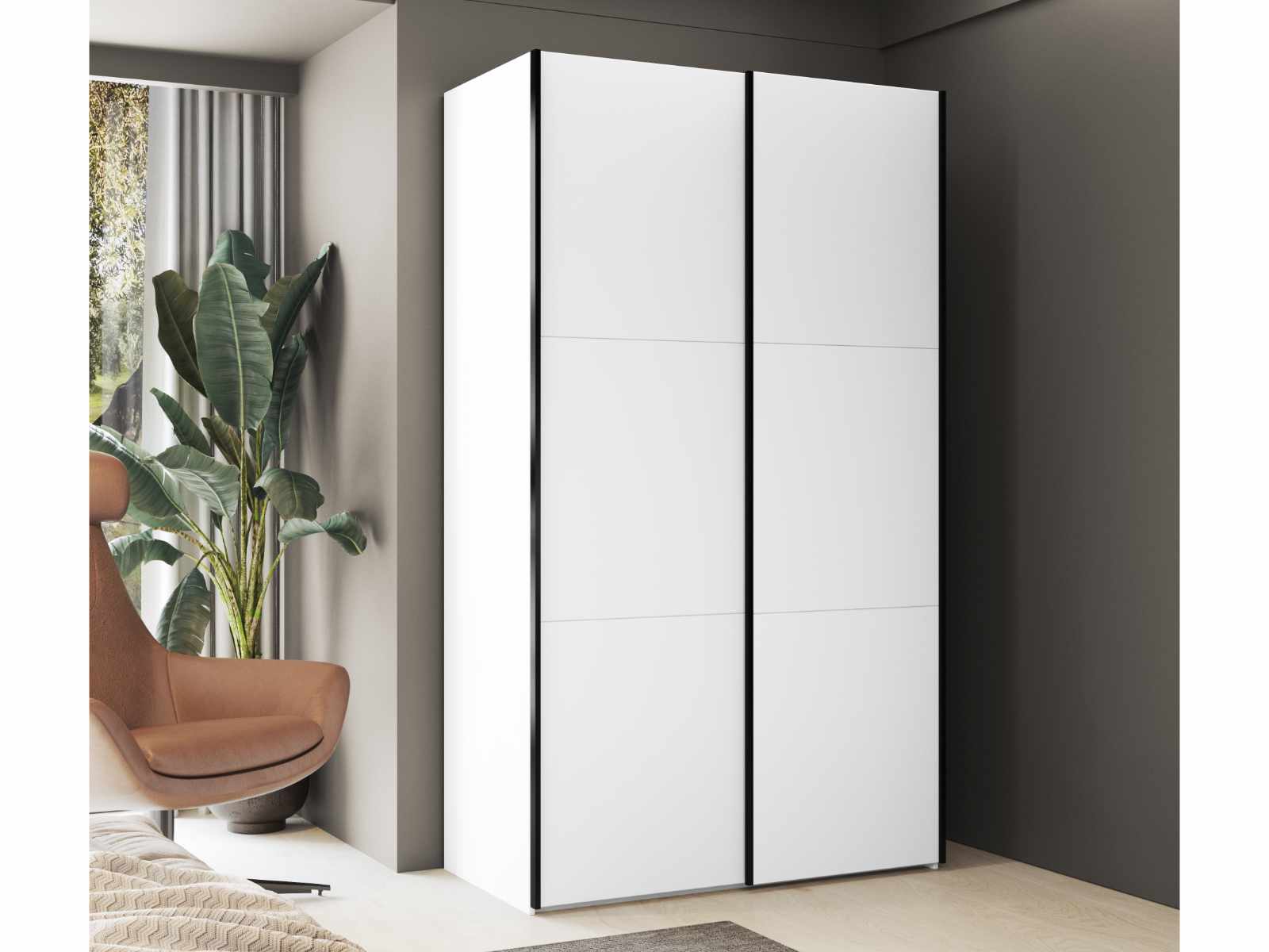 Mobistoxx Kledingkast EZEKIEL 2 schuifdeuren wit
