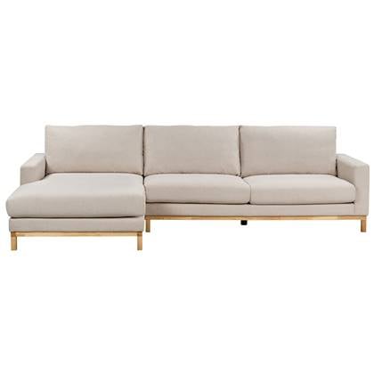 Beliani  SIGGARD - Hoekbank - Beige - Rechtszijdig - Polyester
