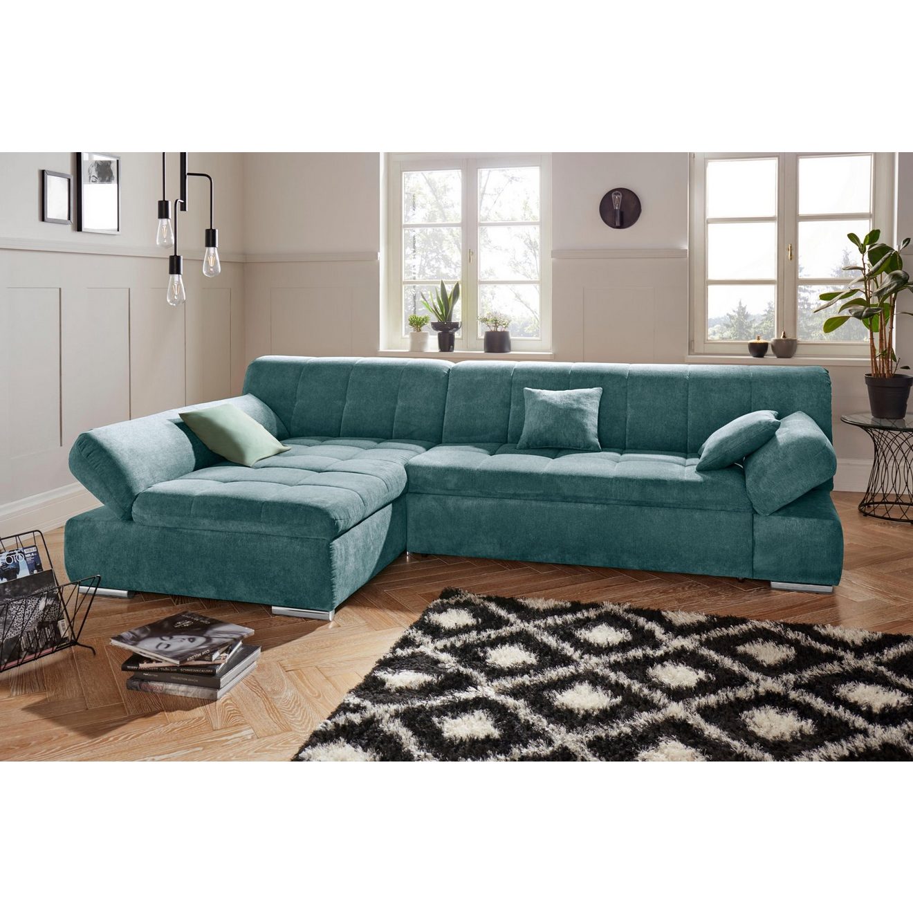 DOMO collection Hoekbank Mona optioneel met slaapfunctie