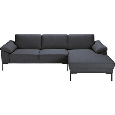 Leen Bakker Bank Tom met chaise longue rechts - Basel - antraciet