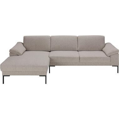 Leen Bakker Bank Tom met chaise longue links - Monza - beige