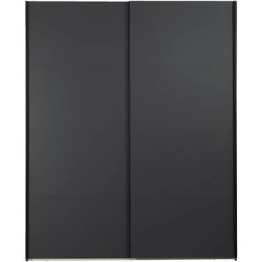 Leen Bakker Schuifdeurkast Bergamo - antraciet - 221x178,5x66,6 cm
