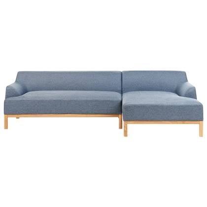 Beliani  SOSJO - Hoekbank - Blauw - Linkszijdig - Polyester