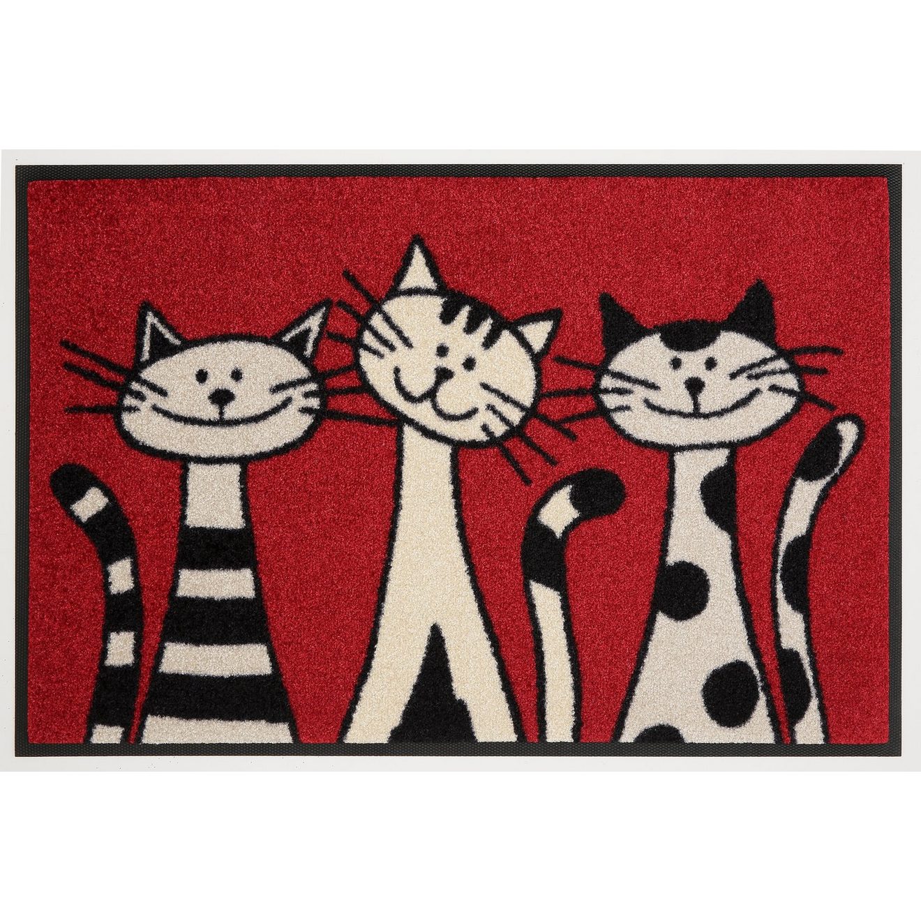 Wash+dry by Kleen-Tex Mat Three Cats Inloopmat, motief poezen, antislip, wasbaar