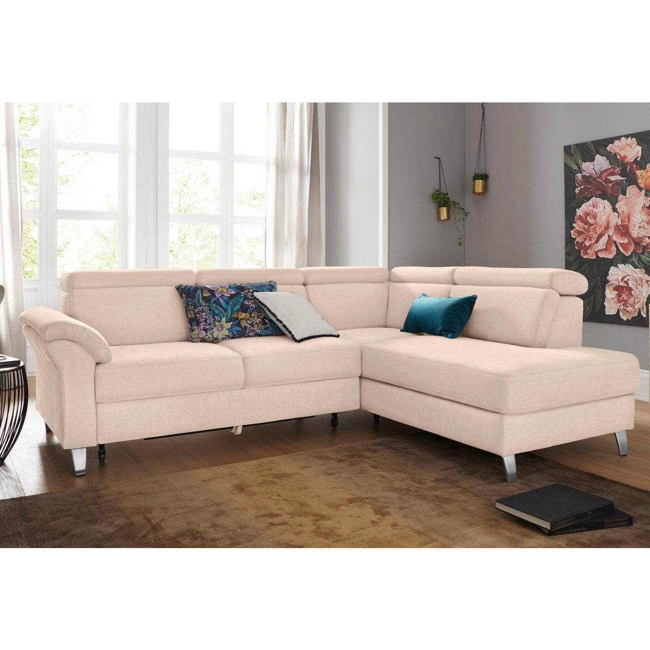 Sit&more Hoekbank Arngast L-vorm met verstelbare hoofdsteun en binnenvering