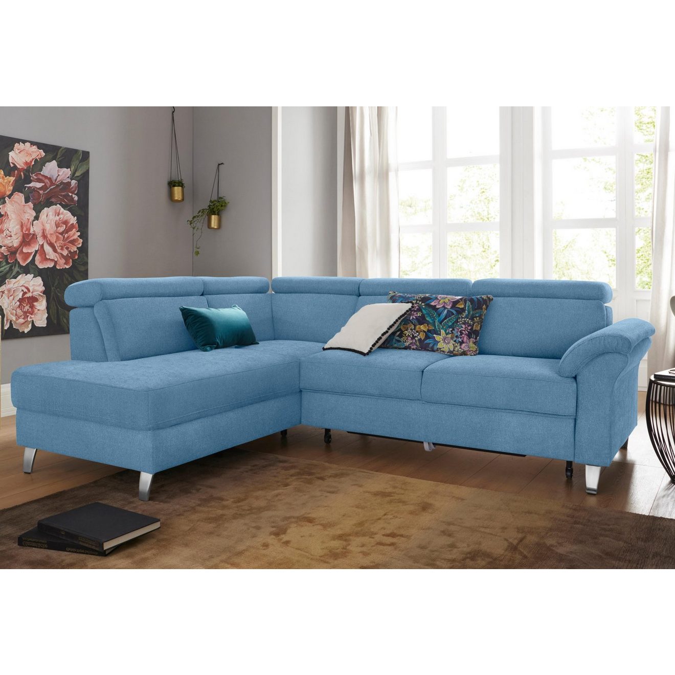 Sit&more Hoekbank Arngast L-vorm met verstelbare hoofdsteun en binnenvering