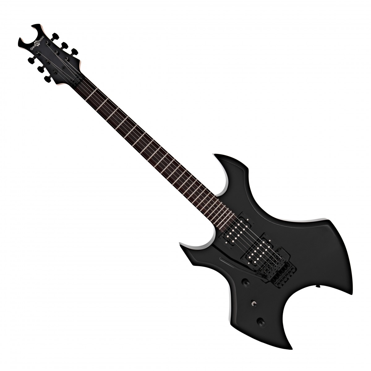 Gear4Music Harlem X Elektrische Gitaar (LH) van  Zwart