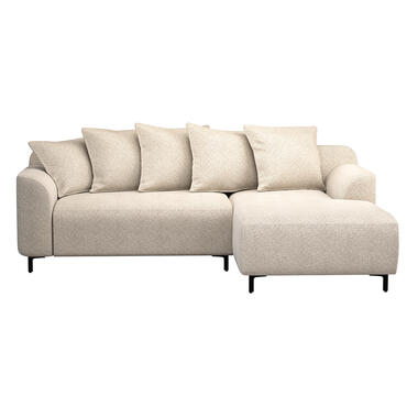Leen Bakker Bank Elsa met chaise longue rechts - stof Anthology - beige