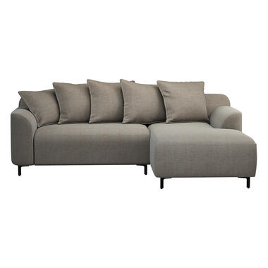 Leen Bakker Bank Elsa met chaise longue rechts - stof Eden - taupe