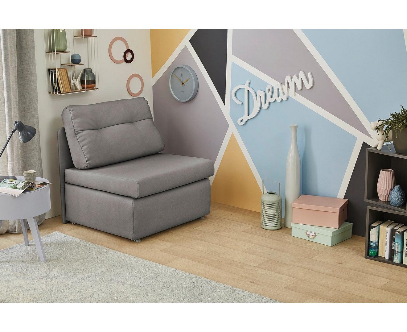 Jockenhöfer Gruppe Fauteuil Tunis met slaapfunctie en bergruimte, ligoppervlak 80x200 cm