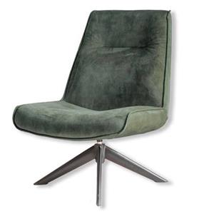 Vtw Living  Fauteuil - Draaifauteuil - Velvet | Fluweel - Olijf Groen