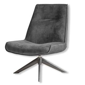 Vtw Living  Fauteuil - Draaifauteuil - Velvet | Fluweel - Antraciet